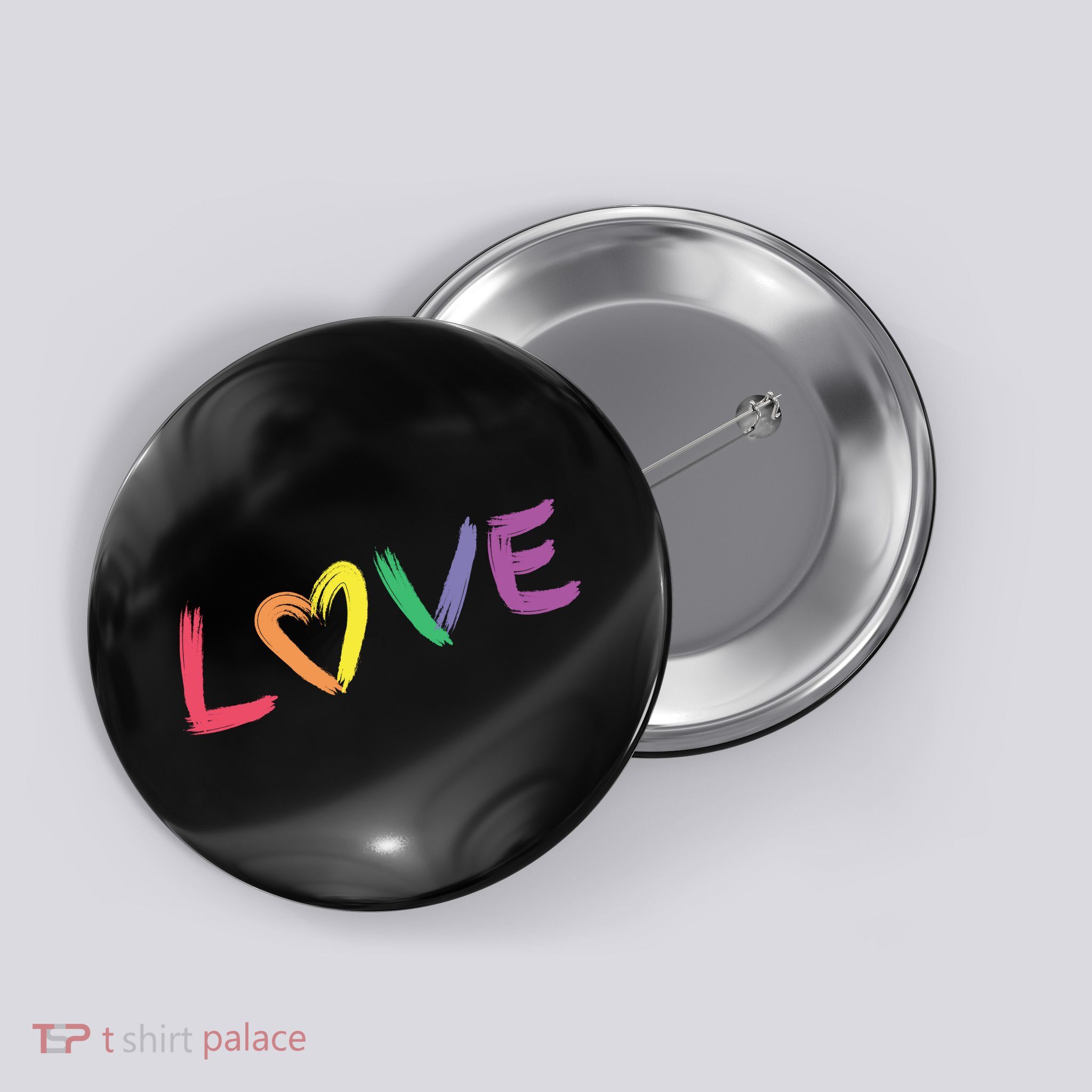 Love Pride Month Rainbow Button