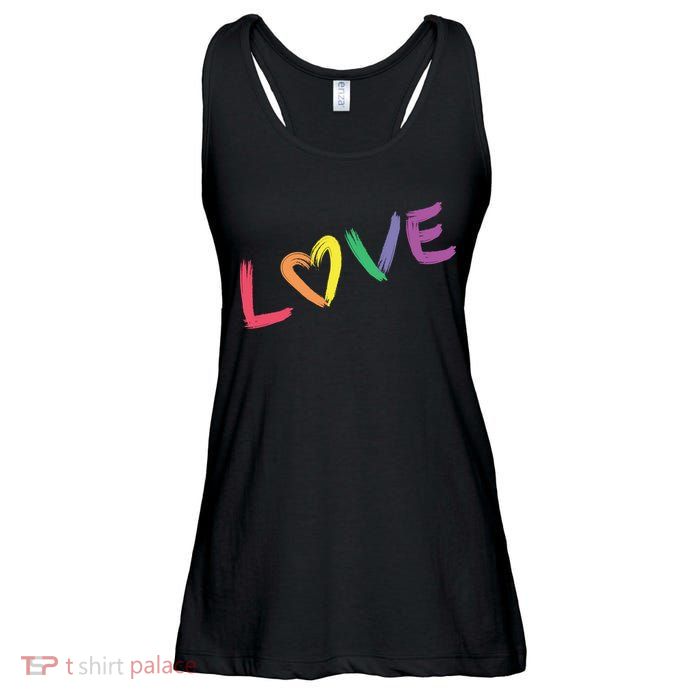 Love Pride Month Rainbow Ladies Essential Flowy Tank