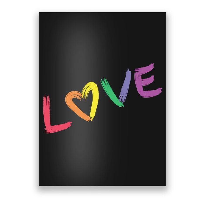 Love Pride Month Rainbow Poster