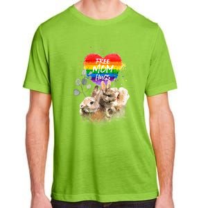 Lgbt Pride Mama Rabbit Bunny Free Mom Hugs Mothers Day Great Gift Adult ChromaSoft Performance T-Shirt