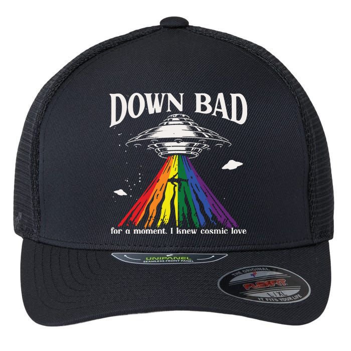 Lgbt Pride Month Down Bad Top Flexfit Unipanel Trucker Cap