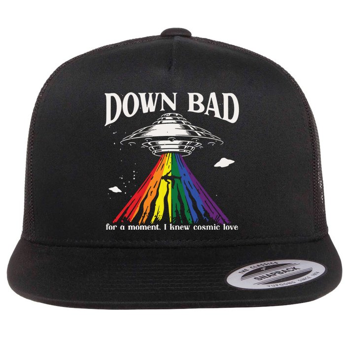 Lgbt Pride Month Down Bad Top Flat Bill Trucker Hat