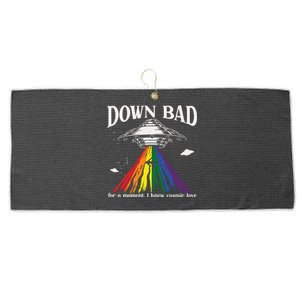 Lgbt Pride Month Down Bad Top Large Microfiber Waffle Golf Towel