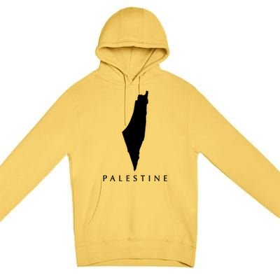 Love Palestine Map Meaningful Gift Premium Pullover Hoodie