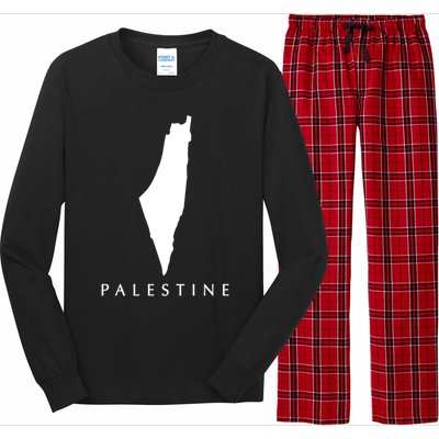 Love Palestine Map Meaningful Gift Long Sleeve Pajama Set