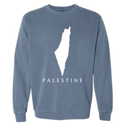 Love Palestine Map Meaningful Gift Garment-Dyed Sweatshirt