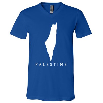 Love Palestine Map Meaningful Gift V-Neck T-Shirt