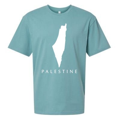 Love Palestine Map Meaningful Gift Sueded Cloud Jersey T-Shirt