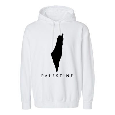 Love Palestine Map Meaningful Gift Garment-Dyed Fleece Hoodie