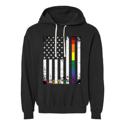 Lgbtq Pride Month Us American Garment-Dyed Fleece Hoodie