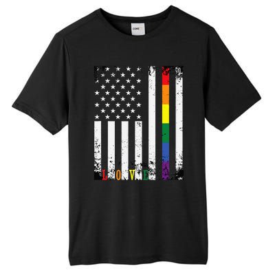 Lgbtq Pride Month Us American Tall Fusion ChromaSoft Performance T-Shirt