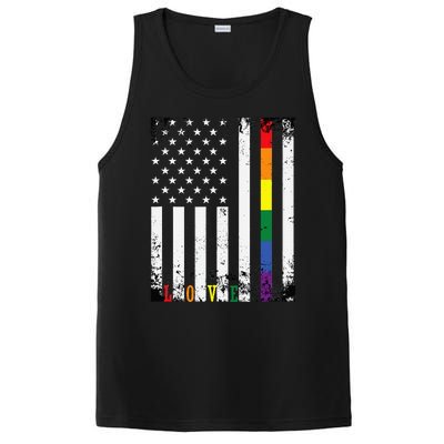 Lgbtq Pride Month Us American PosiCharge Competitor Tank