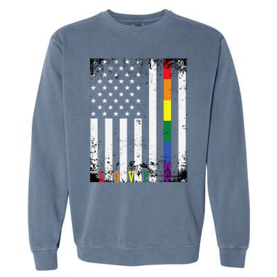 Lgbtq Pride Month Us American Garment-Dyed Sweatshirt