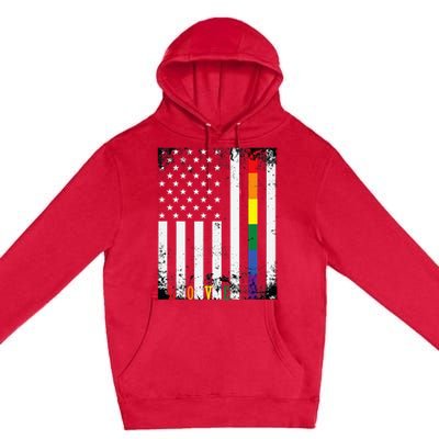 Lgbtq Pride Month Us American Premium Pullover Hoodie