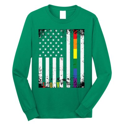 Lgbtq Pride Month Us American Long Sleeve Shirt