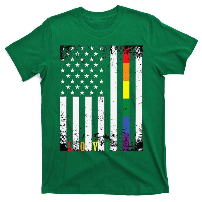 Lgbtq Pride Month Us American T-Shirt