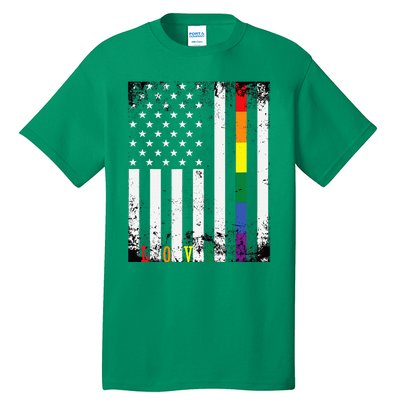 Lgbtq Pride Month Us American Tall T-Shirt