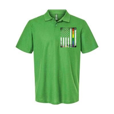 Lgbtq Pride Month Us American Softstyle Adult Sport Polo