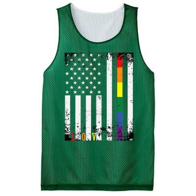 Lgbtq Pride Month Us American Mesh Reversible Basketball Jersey Tank