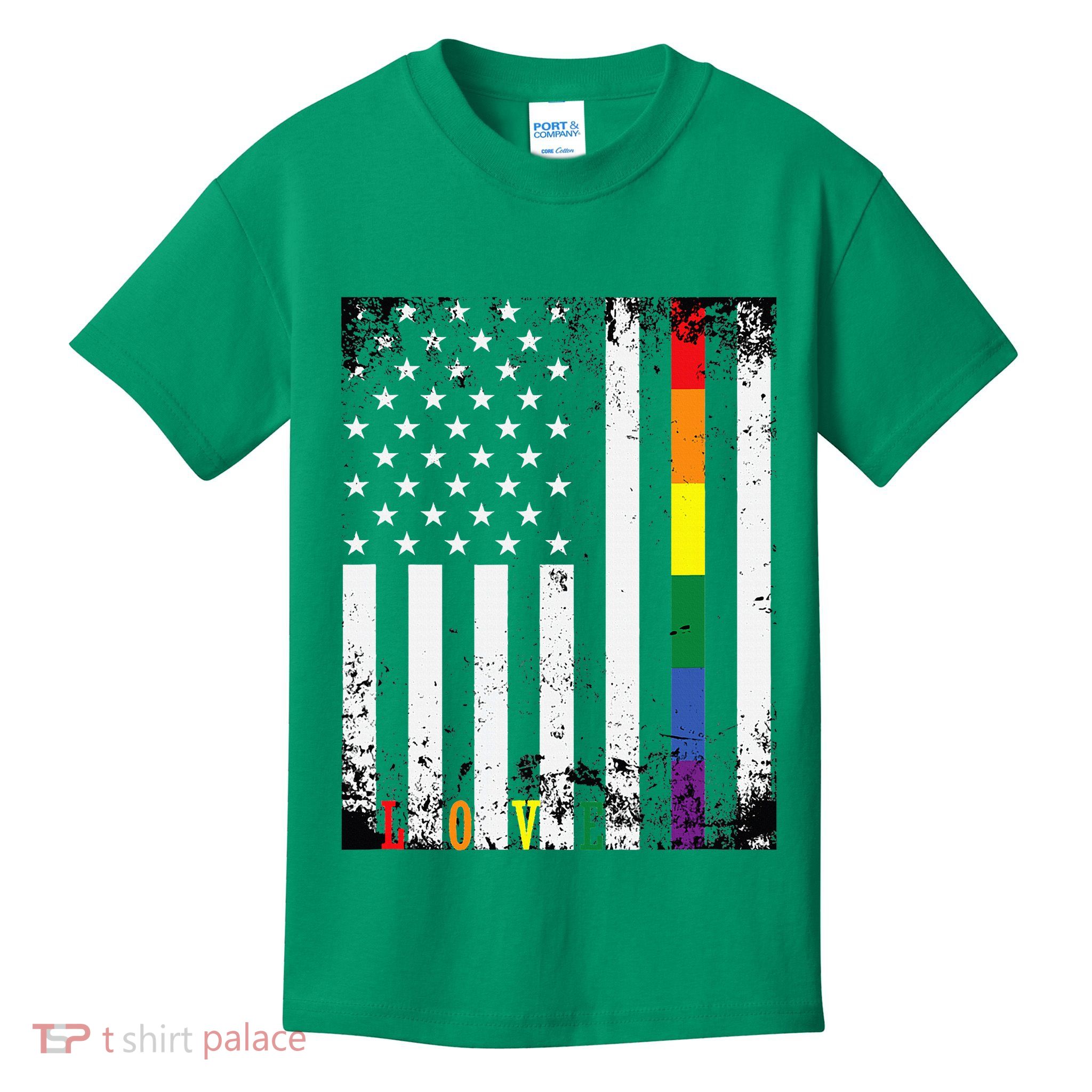 Lgbtq Pride Month Us American Kids T-Shirt