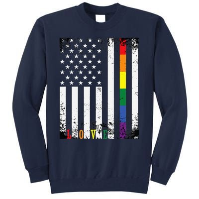 Lgbtq Pride Month Us American Tall Sweatshirt