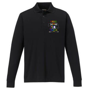 Lgbtq Pride Mama Bear Free Mom Hugs Pride Performance Long Sleeve Polo