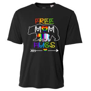 Lgbtq Pride Mama Bear Free Mom Hugs Pride Cooling Performance Crew T-Shirt