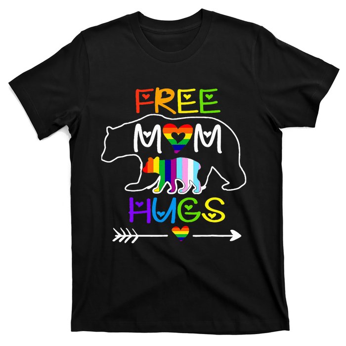 Lgbtq Pride Mama Bear Free Mom Hugs Pride T-Shirt