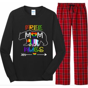 Lgbtq Pride Mama Bear Free Mom Hugs Pride Long Sleeve Pajama Set