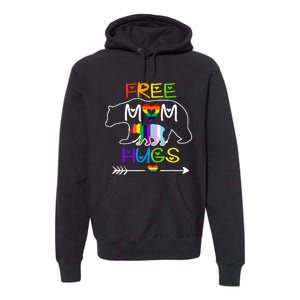 Lgbtq Pride Mama Bear Free Mom Hugs Pride Premium Hoodie