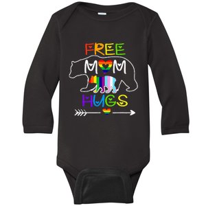 Lgbtq Pride Mama Bear Free Mom Hugs Pride Baby Long Sleeve Bodysuit