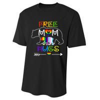 Lgbtq Pride Mama Bear Free Mom Hugs Pride Performance Sprint T-Shirt