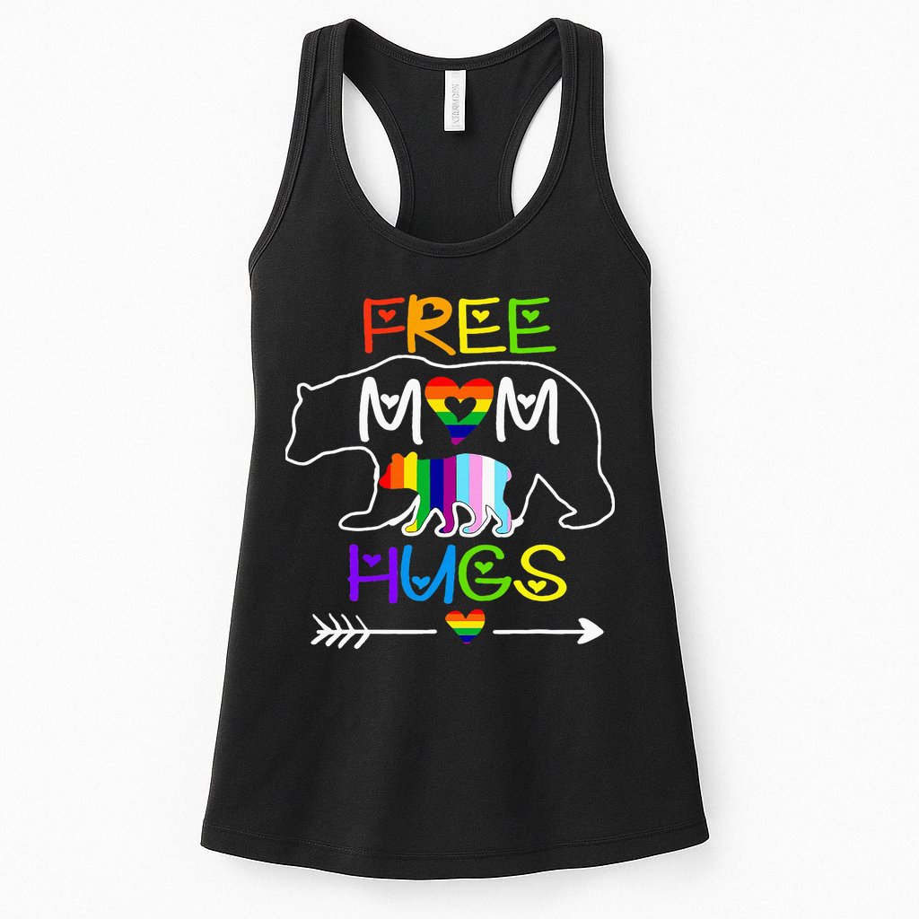 Lgbtq Pride Mama Bear Free Mom Hugs Pride Womens Tank Top
