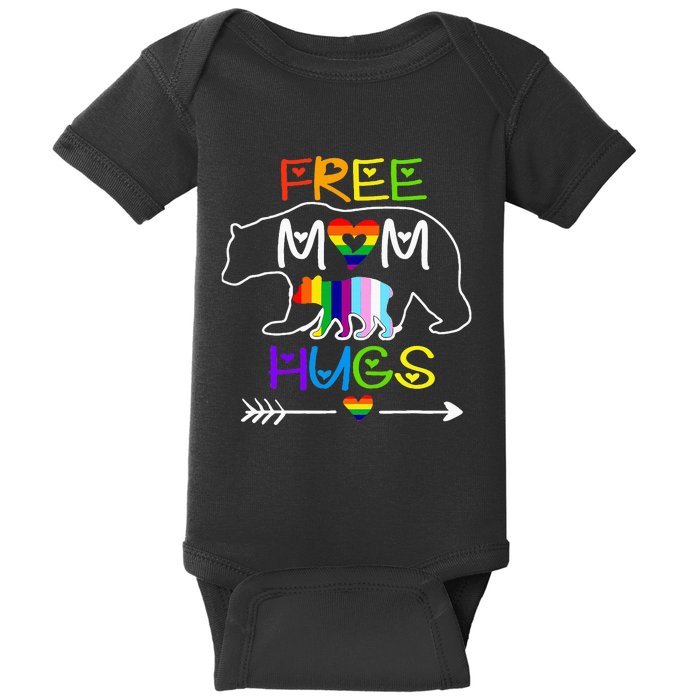 Lgbtq Pride Mama Bear Free Mom Hugs Pride Baby Bodysuit