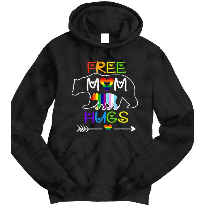 Lgbtq Pride Mama Bear Free Mom Hugs Pride Tie Dye Hoodie