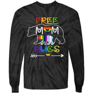 Lgbtq Pride Mama Bear Free Mom Hugs Pride Tie-Dye Long Sleeve Shirt