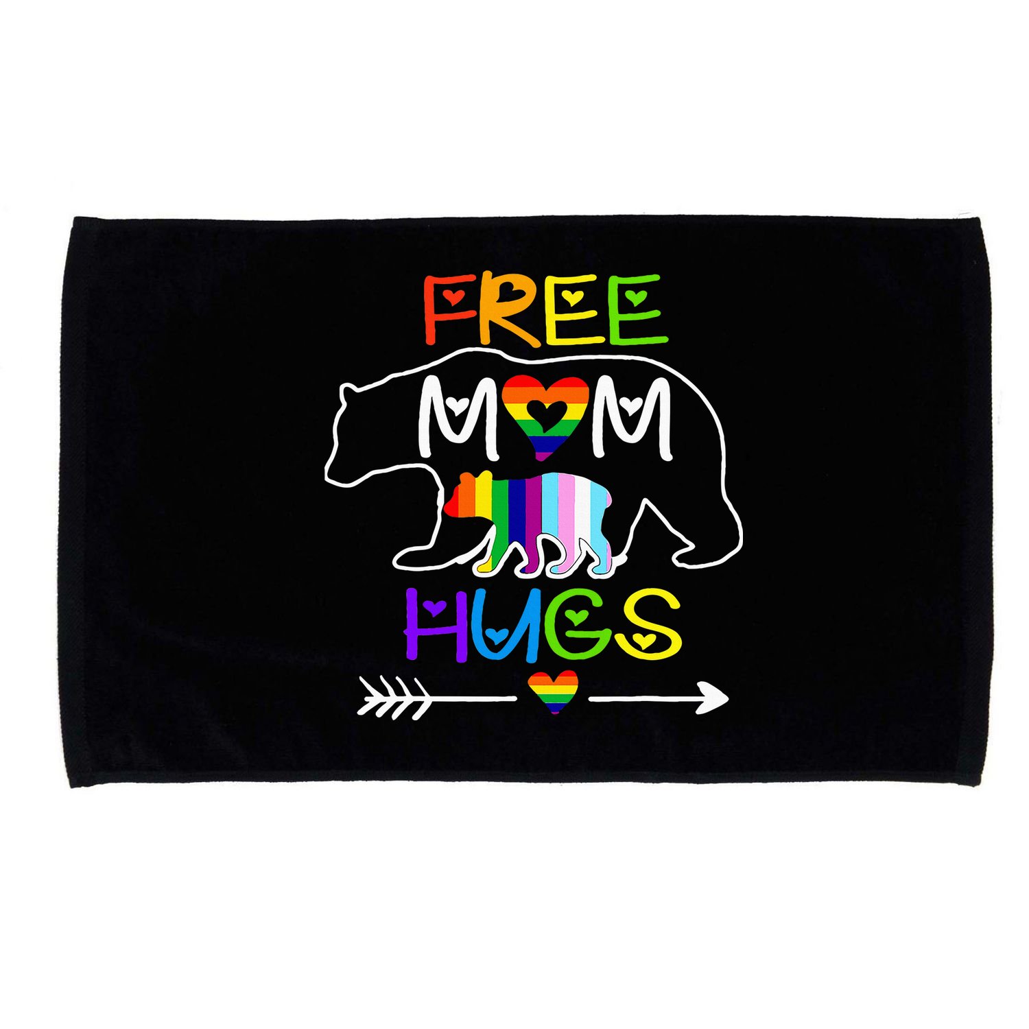 Lgbtq Pride Mama Bear Free Mom Hugs Pride Microfiber Hand Towel