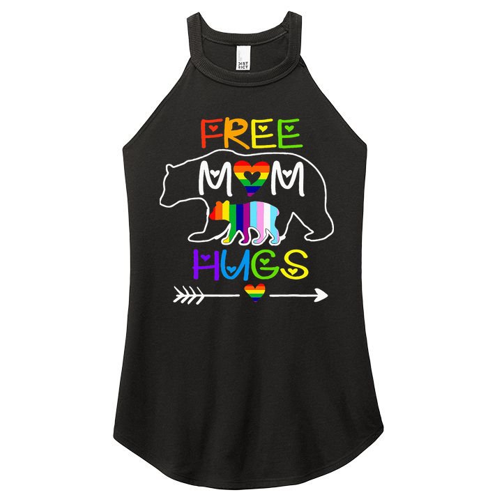 Lgbtq Pride Mama Bear Free Mom Hugs Pride Women's Perfect Tri Rocker Tank