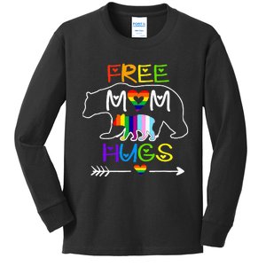 Lgbtq Pride Mama Bear Free Mom Hugs Pride Kids Long Sleeve Shirt