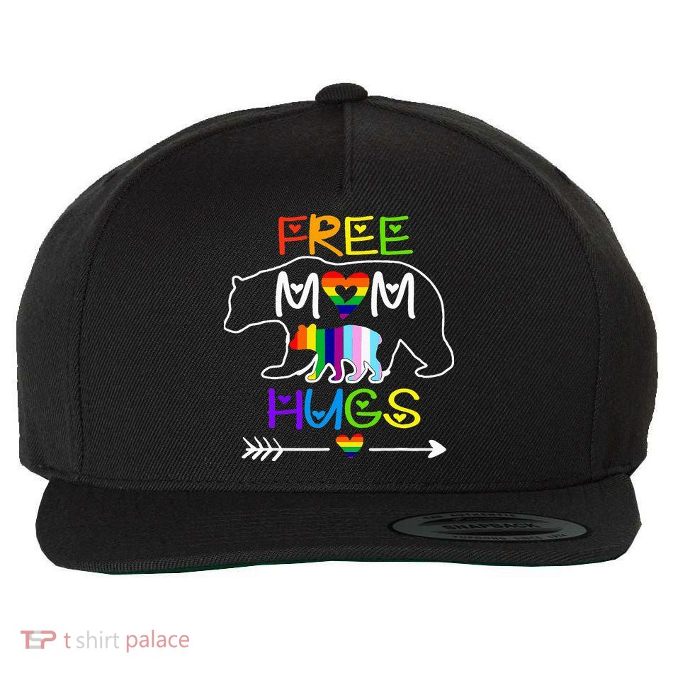 Lgbtq Pride Mama Bear Free Mom Hugs Pride Wool Snapback Cap