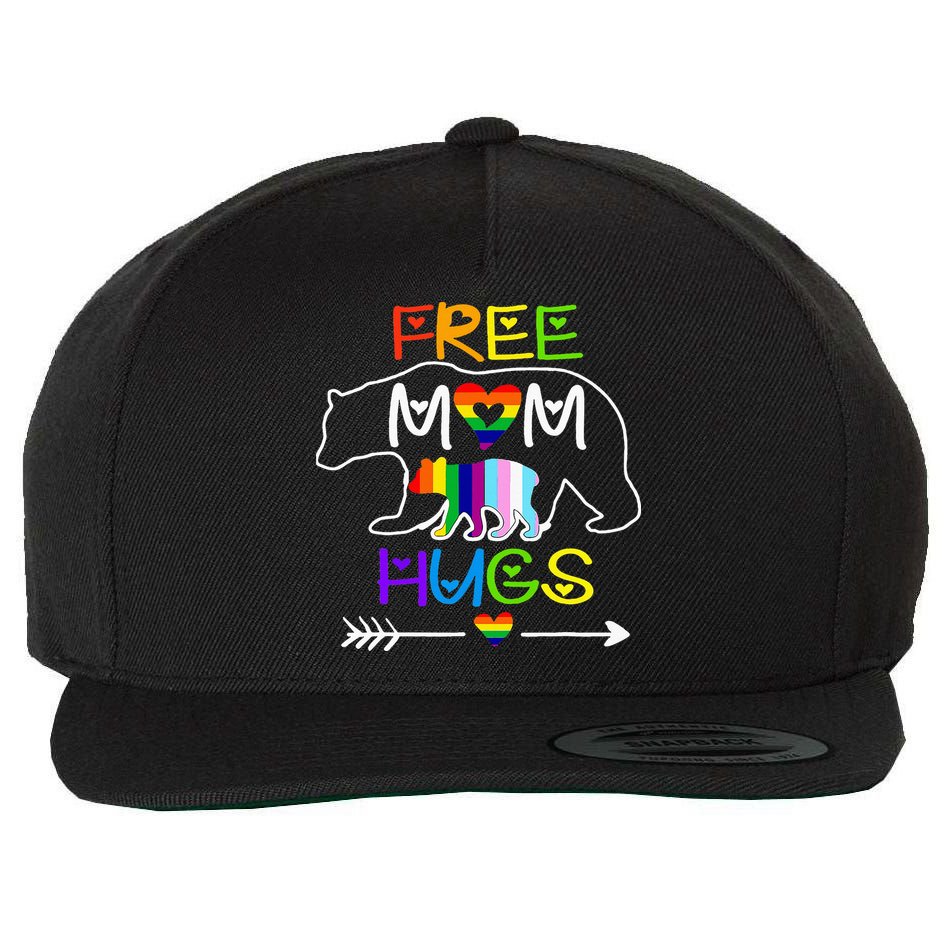 Lgbtq Pride Mama Bear Free Mom Hugs Pride Wool Snapback Cap
