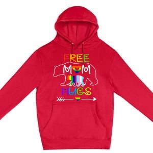 Lgbtq Pride Mama Bear Free Mom Hugs Pride Premium Pullover Hoodie