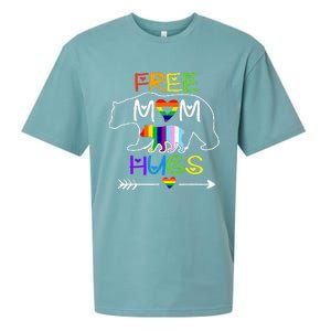 Lgbtq Pride Mama Bear Free Mom Hugs Pride Sueded Cloud Jersey T-Shirt