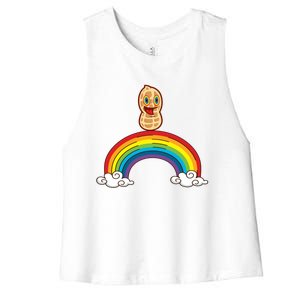 Lgbtq Pride Month Lgbt Colored Rainbows Flag Gift Women's Racerback Cropped Tank