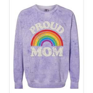 L.G.B.T.Q Proud Mom G.A.Y Pride Lgbt Ally Rainbow Colorblast Crewneck Sweatshirt