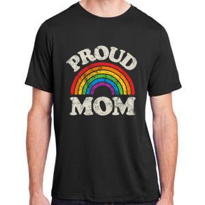 L.G.B.T.Q Proud Mom G.A.Y Pride Lgbt Ally Rainbow Adult ChromaSoft Performance T-Shirt