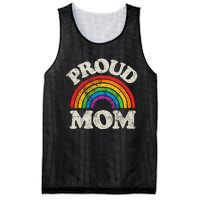 L.G.B.T.Q Proud Mom G.A.Y Pride Lgbt Ally Rainbow Mesh Reversible Basketball Jersey Tank