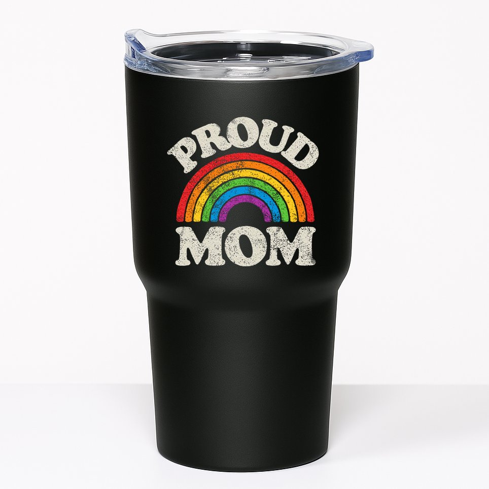 L.G.B.T.Q Proud Mom G.A.Y Pride Lgbt Ally Rainbow Tumbler