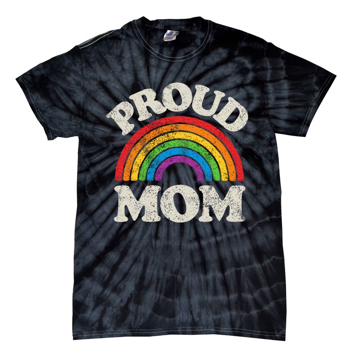 L.G.B.T.Q Proud Mom G.A.Y Pride Lgbt Ally Rainbow Tie-Dye T-Shirt