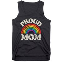 L.G.B.T.Q Proud Mom G.A.Y Pride Lgbt Ally Rainbow Tank Top